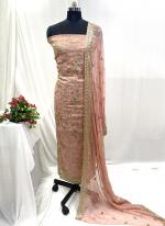 Shimmer Silk Peach Festival Wear Hand Work Salwar Suit